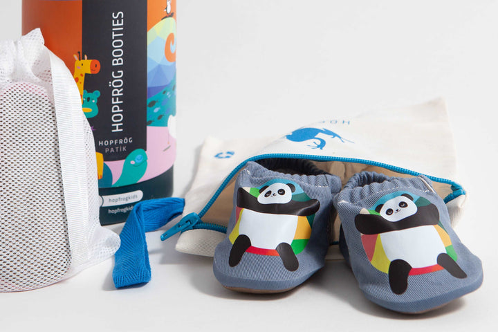 Chaussons Panda Gris